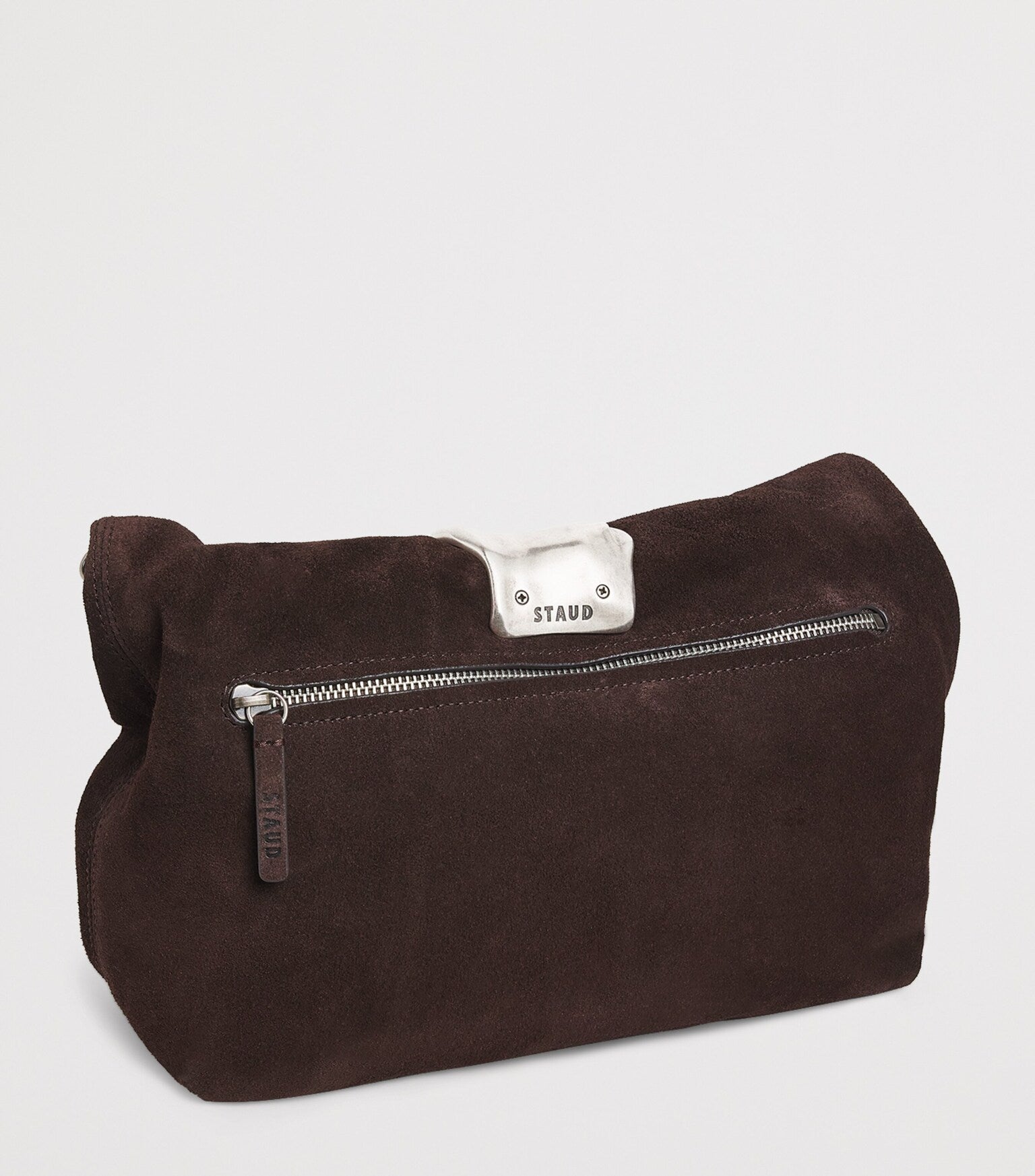 Suede Cuff Clutch Bag