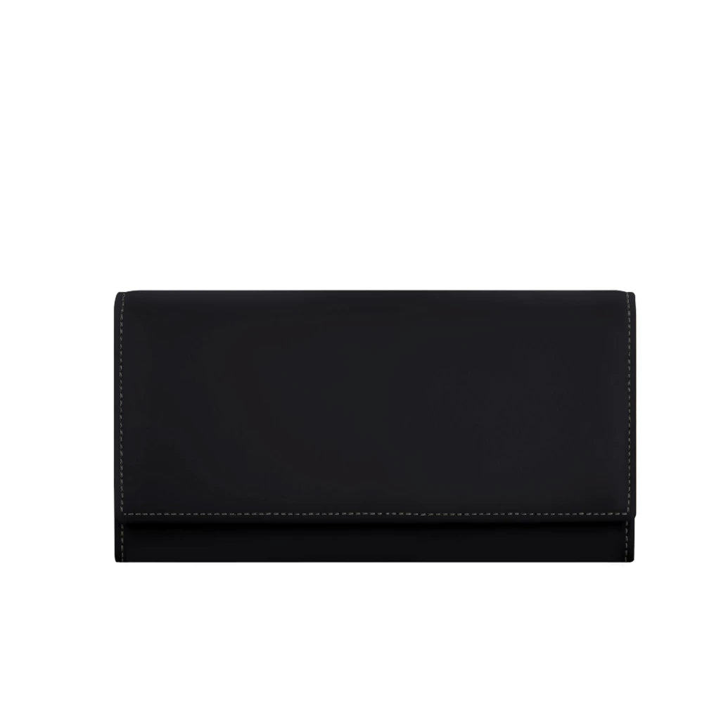 Women Smooth Leather Wallet - Black